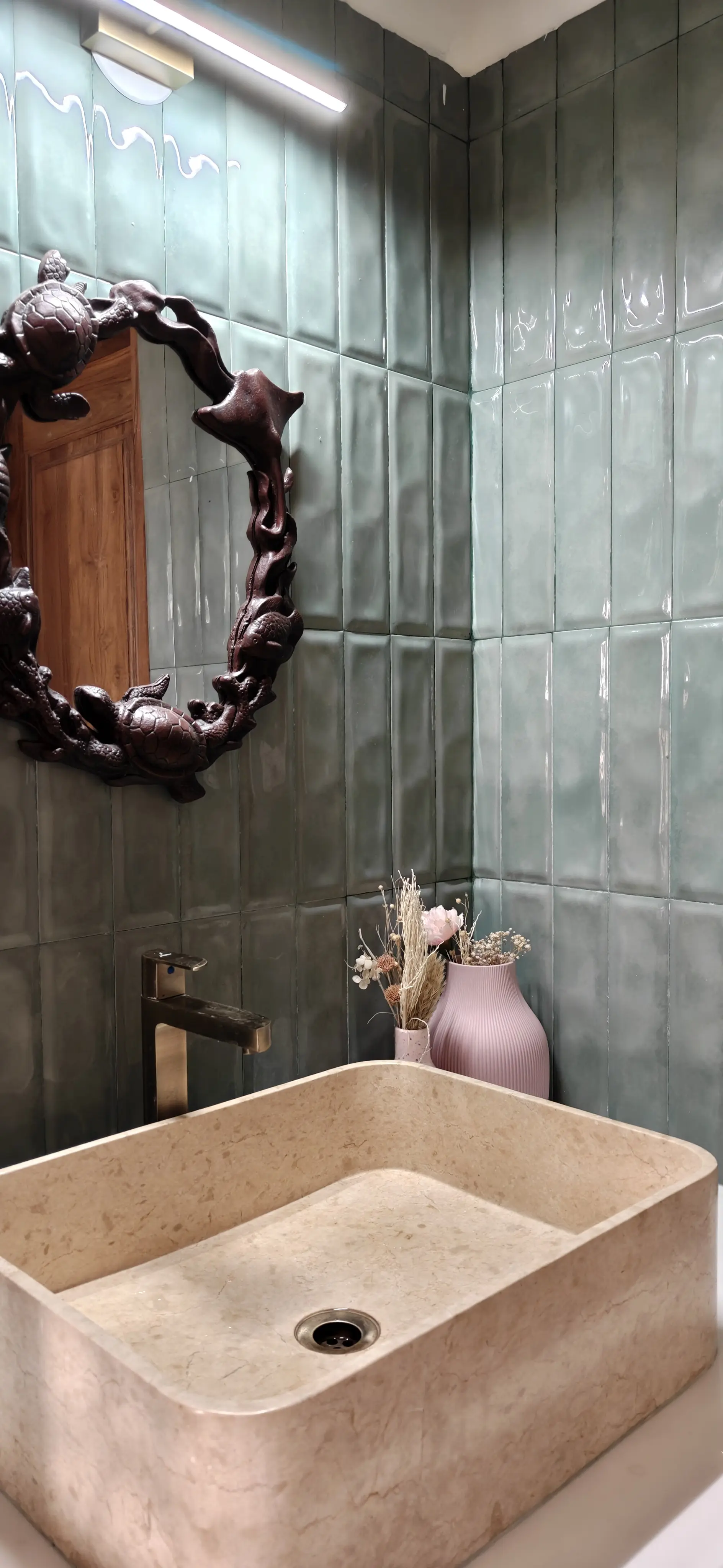 Wooden staircase detail